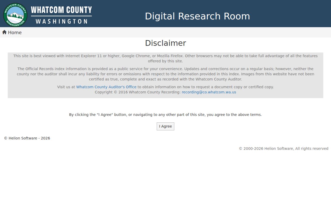 Whatcom County residents directory recorded documents portal